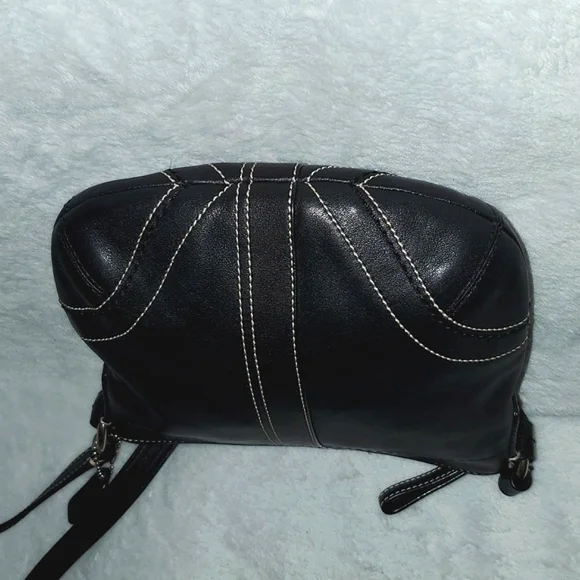 COACH Soho Black Leather Swingpack Small Crossbody Bag - Picture 10 of 12